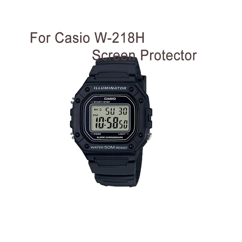 Explosion-proof Protective Film For Casio W-218H W218H W-218H-1AVDF Sport  Watch Screen Protector Film Guard for Casio W-218H-1 - AliExpress Consumer  Electronics