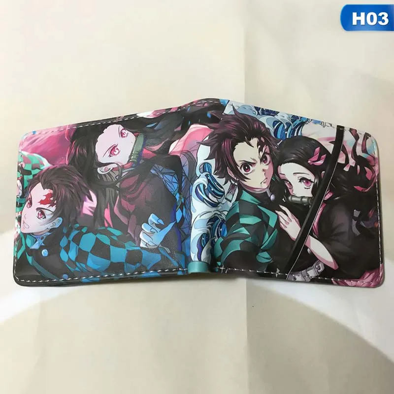 Аниме Кошелек Demon slayer Kamado Tanjirou кошелек для карт с отделением для монет держатель для карт - Цвет: CB1107H03