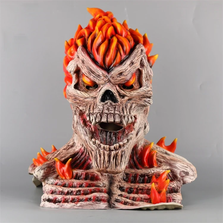 Ghost Rider маскарадные маски для лица супергерой череп скелет красное пламя огонь