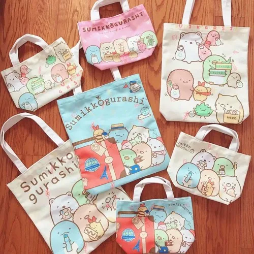

1 Pcs Hot Sale Cartoon Canvas Makeup Bag Student Cute Tote