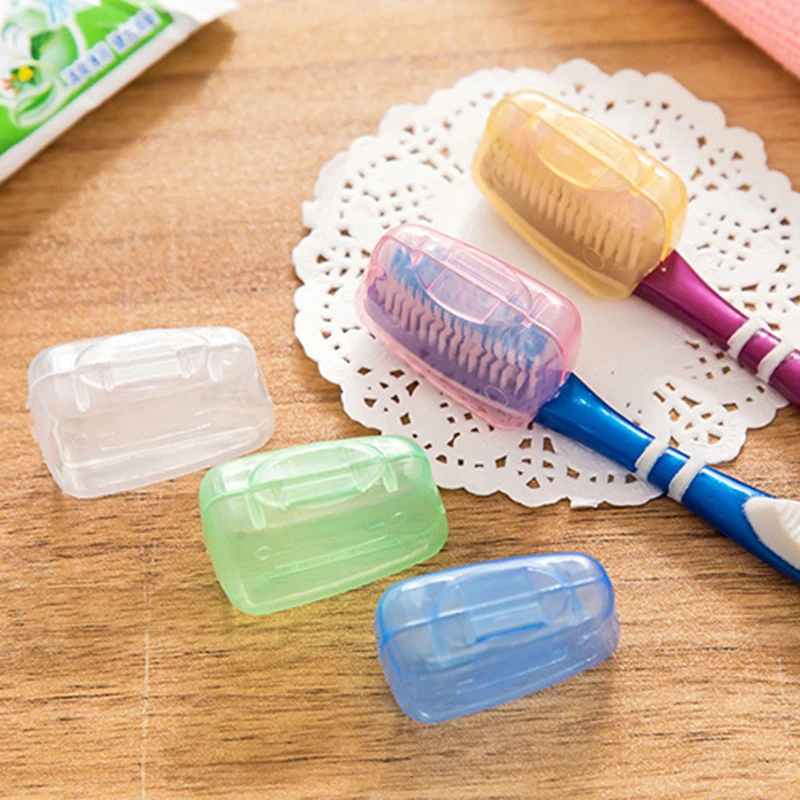5 unids/set cepillo de dientes cubierta de viaje portátil al aire libre Camping titular de cepillo de cabeza de cepillo de dientes limpiador Protector