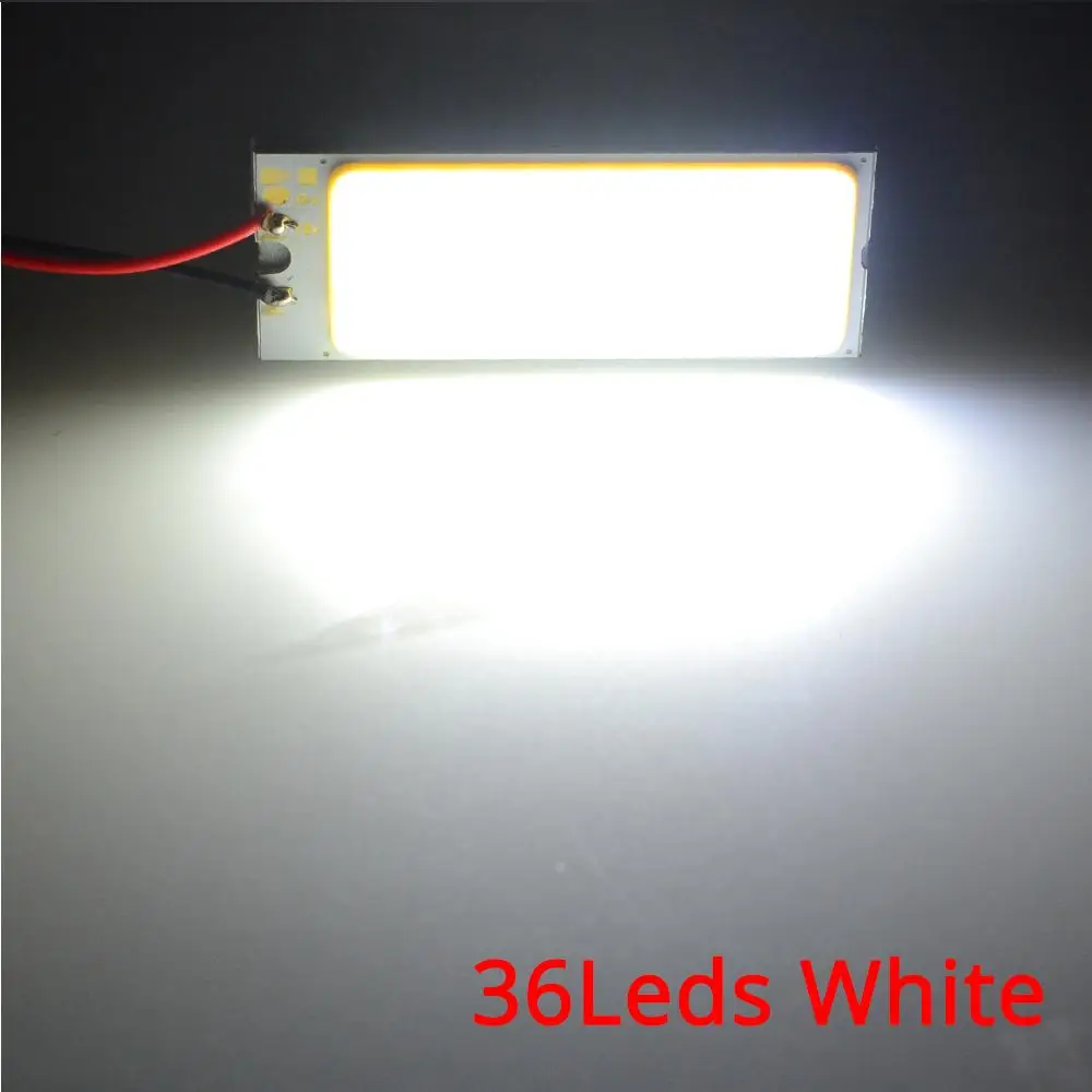 T10 W5W Auto Interior Reading 24SMD 36SMD 48SMD cob Dome Festoon Brake License Panel Door Led Trunk Lamp Clearance Car Light 12v