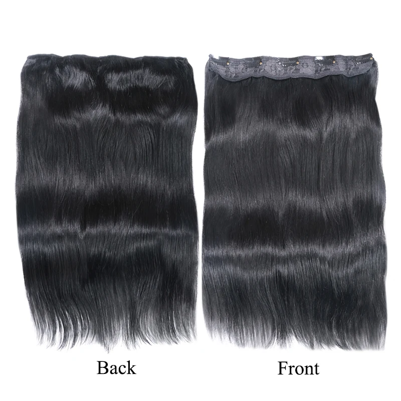Straight Clip In Human Hair Extensions #1#1B #4 #8 #613 #27 #32 Remy Hair 5 Clips in 1 piece Human