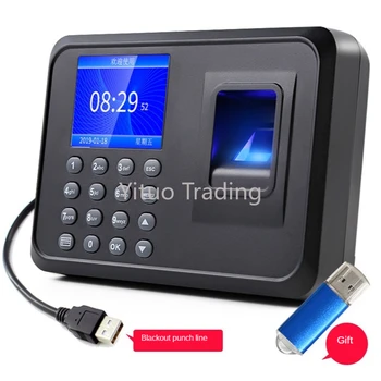 

U Disk Communication Method Employees Commute Finger Punching Machine F01 Fingerprint Time Attendance Card Punching Machine