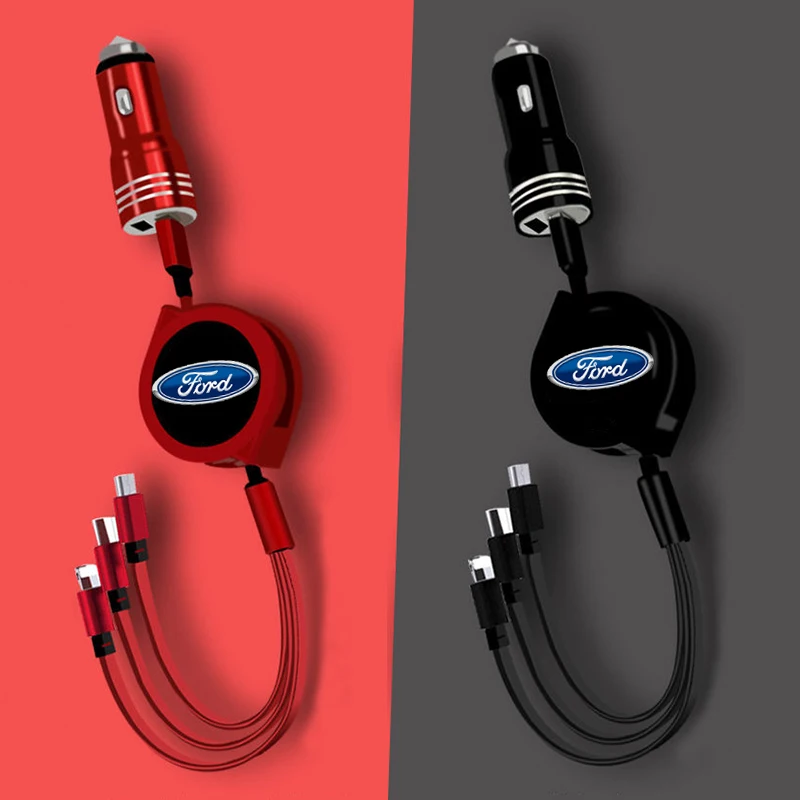 Автомобильный зарядный кабель USB-кабель для сигарет аксессуары Ford F150 Fiesta Mk7 Focus Mk3