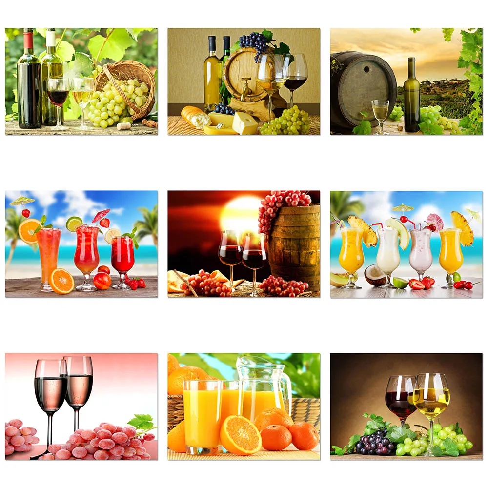 

5D DIY Diamond Painting Cross Stitch Red Wine Juice Full Square Round Diamond Embroidery 3D Diamond Mosaic Kitchen Decor