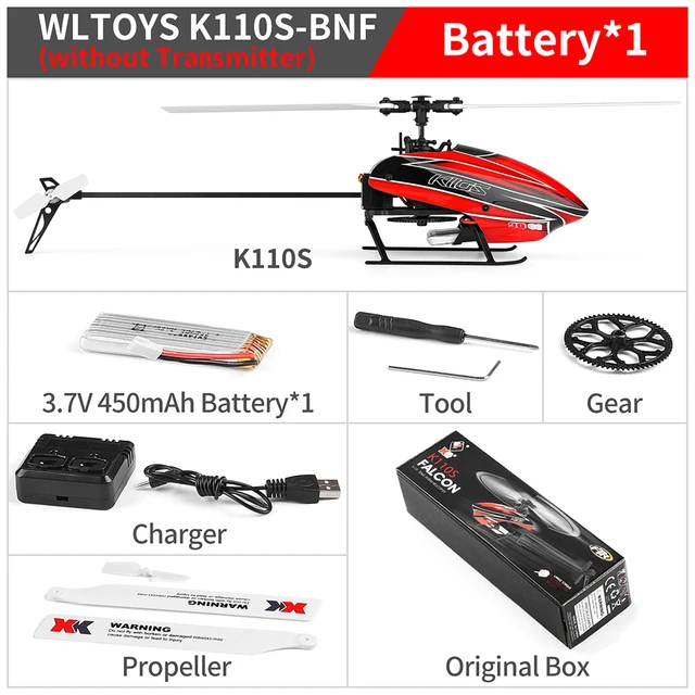 Wltoys XK K110S 6CH 3D 6G System Remote Control Toy Brushless Motor 2.4G RC Helicopter BNF/RTF Compatible With FUTABA S-FHSS