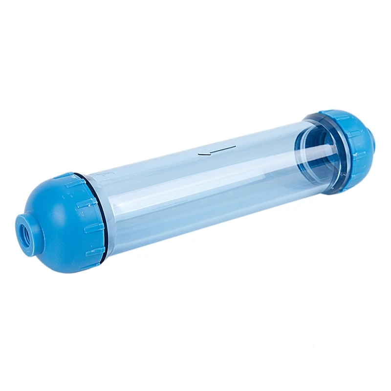 Water Filter Housing DIY Fill T33 Shell Filter Tube Transparent Reverse Osmosis Blue