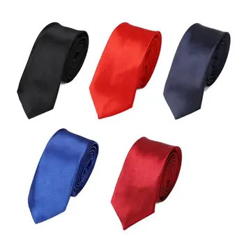 

Men Pretied Ready Made Solid Color Zipper Tie Adjustable Business Formal Necktie