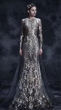 

HFX Hot Sale 2019 high quality african sequins lace fabric Wholesale French net lace fabric for Nigeria wedding rose gold H2447