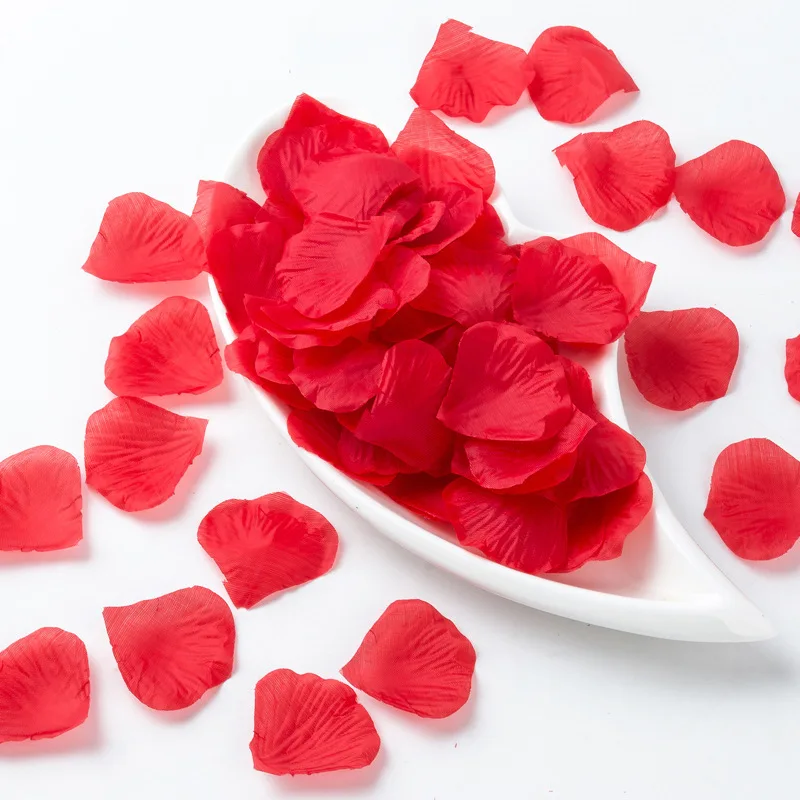 1000/3000pcs Artificial Rose Petals for Wedding Birthday Romantic Decor