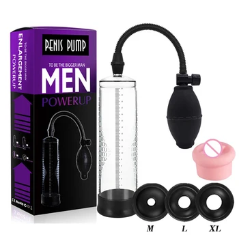 effective penis pump vacuum pump for penis enlarger extender enlargement dick men sex toy increase length male train adult toy 6