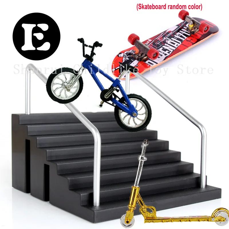 

Hot Sale Finger Skateboards Skate Site Tech Practice Deck Mini Scooter Two Wheel Finger Bike Children Gift Set Fingerboard Toys