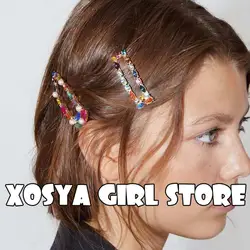 Простые корейские женские заколки для волос с буквенным принтом Boss, сексуальные, для девушек, со словами из стерлингового серебра