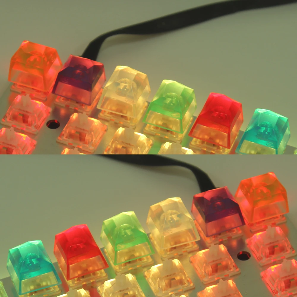Resin gem Full light transmission Transparent keycap MX cross chrysanthemum mouth diy personality translucent | Компьютеры и офис