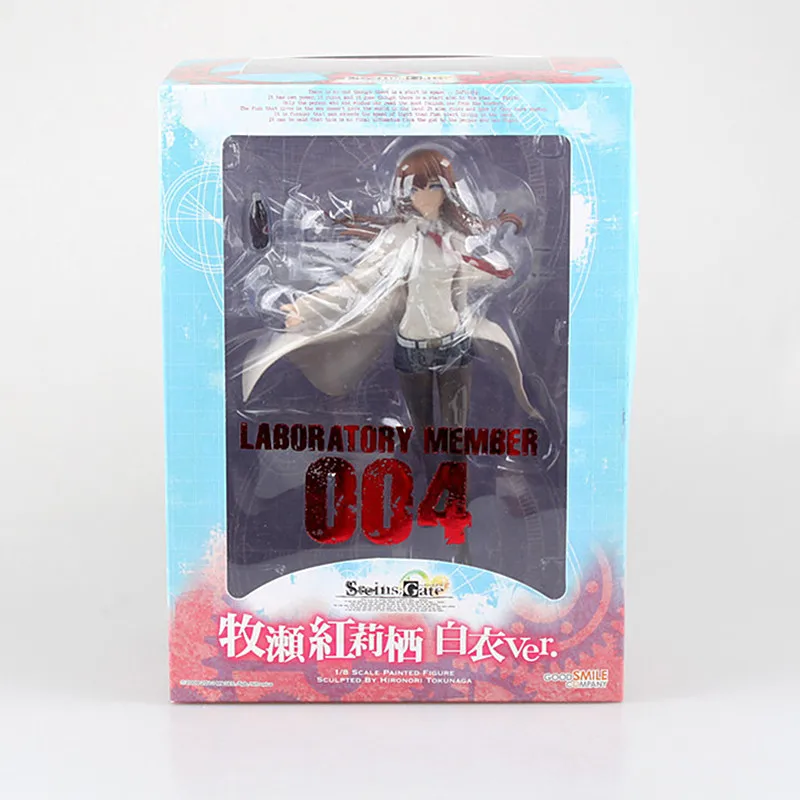 Аниме Фигурка 25 см Steins Gate Makise Kurisu белый ПВХ пальто фигурка Модель Коллекционная игрушка A235