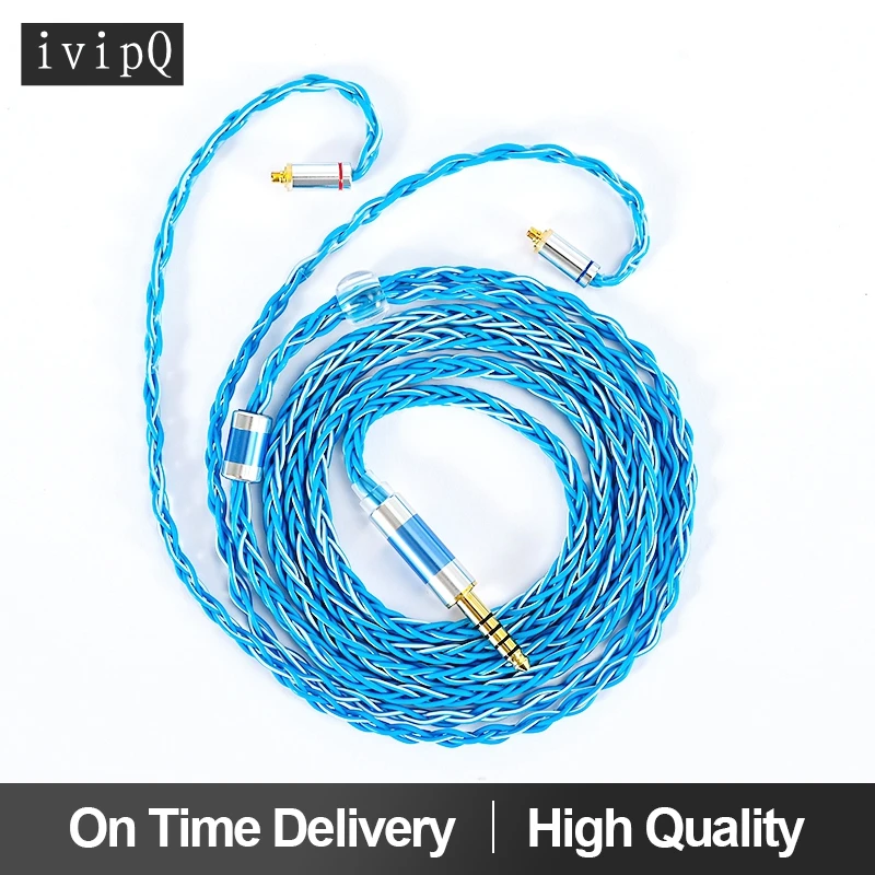 

ivipQ Ear Cable Earphone Cable MMCX 2 PIN QDC TFZ Headphone Upgrade Cable,Suitable for KZ EDX IEM ZSX ZS10 C12 ST-10S MK3 EBX21