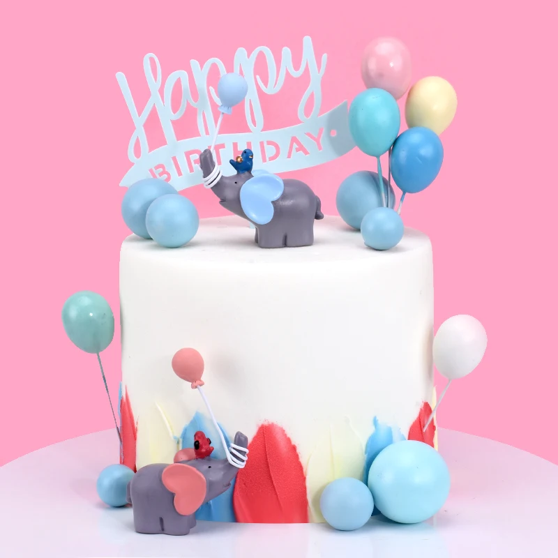 Cakelove 1 шт. воздушный шар слон торт Toppers птицы украшение детский день День Святого