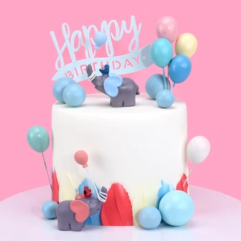 

Cakelove 1Pcs Balloon Elephant Cake Toppers Birds Decoration Children's Day Valentine's Day Party Supplies For Baking Cute Gifts