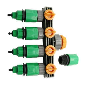 

4 Way Garden Water Tap Adaptor Hose Splitter Quick Connectors Garden Watering