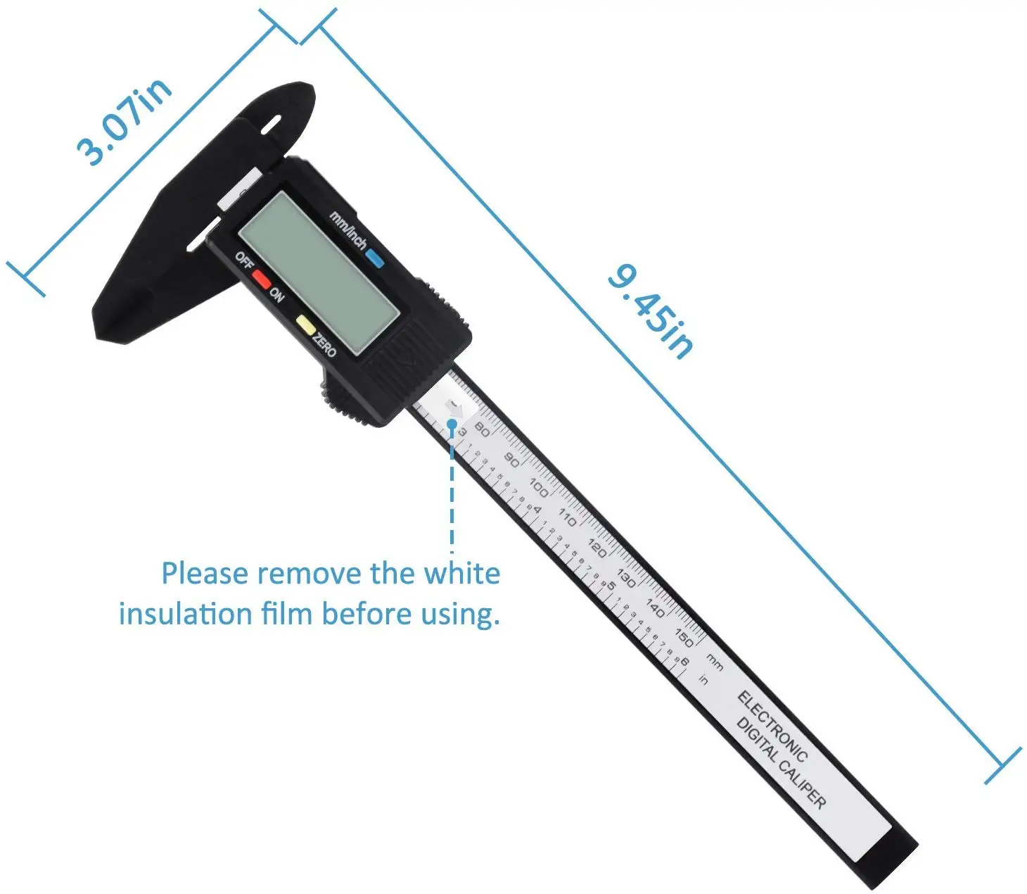 Высокоточный электронный цифровой дисплей штангенциркуль 0-150 мм пластиковый измерительный инструмент внутренний диаметр наружный Калибр линейка