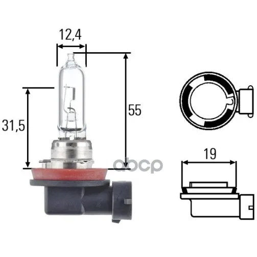 Лампа Накаливания H9 12v 65w Pgj 195 HELLA арт. 8GH008357-001