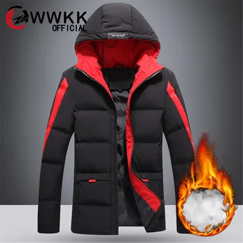 

Men's Autumn Winter New Thicken Jackets Pilot Bomber Jacket Male Fashion Solid Color Hip Hop Streetwear Plus Velvet Hooded Coats