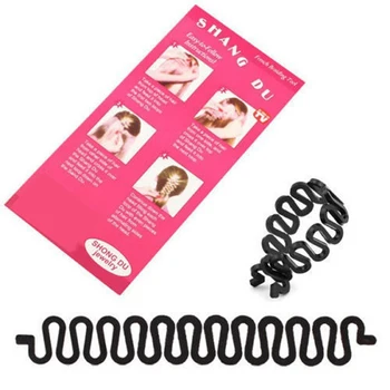 

Lady French Hair Braiding Tool Braider Roller Hook With Magic Hair Twist Styling Bun Maker Hair Band Accessories