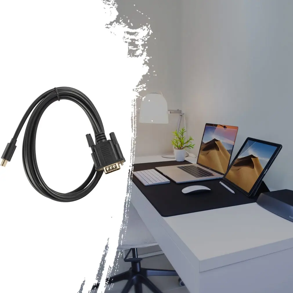 Мини Dsiplayport DP Thunderbolt к VGA Мужской адаптер кабель конвертер для Mac 1,8 m