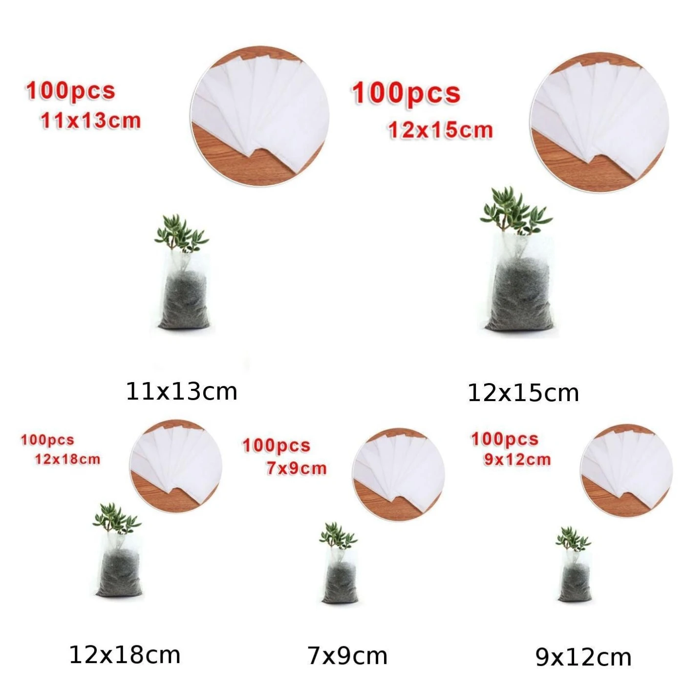 100 шт биоразлагаемый мешок для детской комнаты нетканый контейнер для выращивания растений