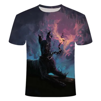 

Men's animal T-shirt dog / pet 3D printed T-shirt men's funny T-shirt short-sleeved O-collar 3D printed summer clothes 110-6XL