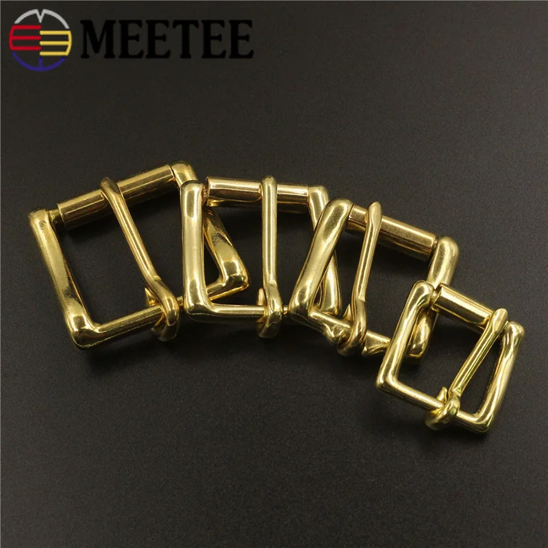Meetee 2 шт. ID13 38mm Пряжка из чистой меди латунные роликовые пряжки для ремня DIY Ремни