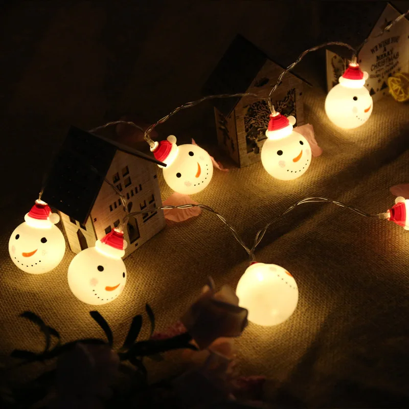 

3M 20LED Snowman String Lights Christmas Love Fairy Garlands Outdoor Battery Flash For Holiday Xmas Party Garden Decor