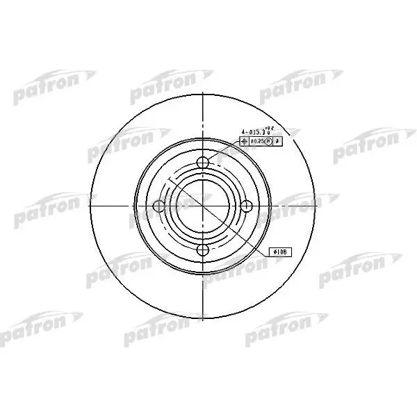 Диск тормозной передн AUDI: 80 91-94, 80 Avant 91-96 PATRON PBD2