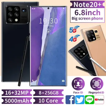 

Galay Note20+ 6.8 Inch Smartphone 8GB RAM 256GB ROM Snapdragon 855 Android Mobile Phone Cell Smart Phones Note20 Global Version