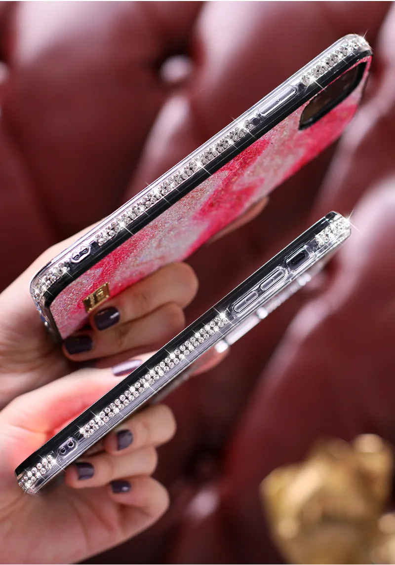 10pcs Glitter Bling Rainbow Rhinestone CellPhone