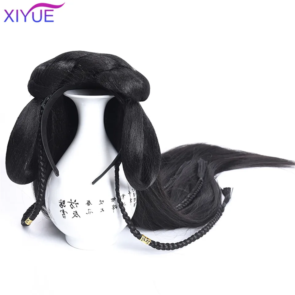 synthetic Vintage Wig Modelling Wig Hanfu Chinese Ancient Style Wig Multi-purpose Ancient Costume Whole Wig Cap Custom Product
