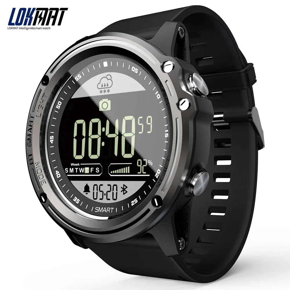 Baratos Reloj inteligente Lokmat Sport 50M impermeable 33 meses de tiempo de espera 24h Tiempo Real Bluetooth para IOS y Android