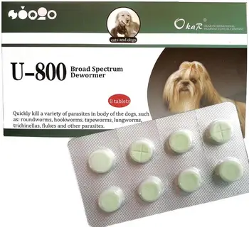 

Okar U800 Broad Spectrum Dewormer for Dogs and Cats 8 Tablets