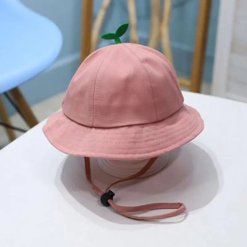 New Spring Boy Bud Pattern Printing Bucket Hat Girl Cotton Breathable Fashion Fisherman Hat Outdoor Travel Sun Hat Baby Accessories