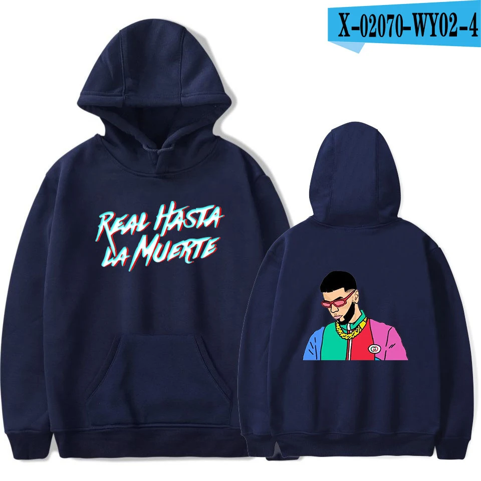 Anuel AA Стиль Знаменитостей Толстовка для мужчин и женщин - Цвет: d