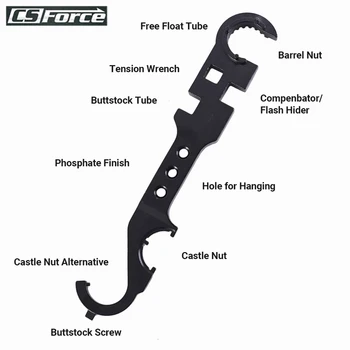 

AR15 Combo Wrench Castle Nut Wrench Barrel Nut Wrench Buttstock Tube Tool Handguard Tool Kits Outdoor Hunting Gun Acessories