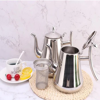 

1L/1.5L/2L Stainless Steel Water Kettle TeaPot Thicker With Filter Hotel Office Tea Pot Coffee Pot Induction Cooker Universal