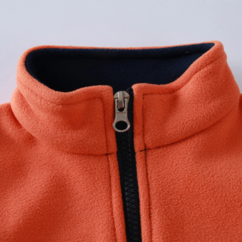 2020 spring and autumn Winter models Vest Boy Double fleece Middle and large children plus velvet shoulders wild Zipper jacket