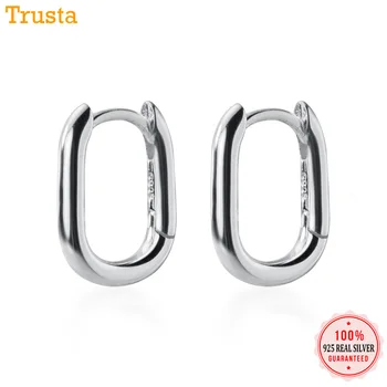 

925 Sterling Silver Hoop Geometric Ear Cuff Clip Earrings For Women Without Piercing Fashion Earings Jewelry DA421
