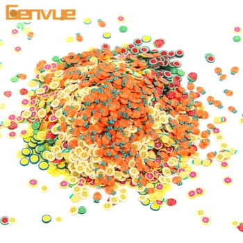 

Fimo Foam Beads Polymer Clay Putty Slime Charms Addition Soft Fimo Fruit Slices Lizun Slime Accessories Supplies DIY Nail Mobile