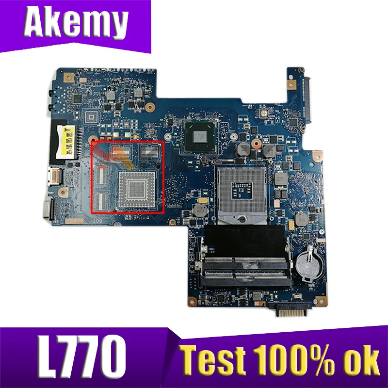 Материнская плата AKEMY PN 08N1-0NA1J00 для ноутбука Toshiba Satellite L770 L775 материнская HM65 DDR3