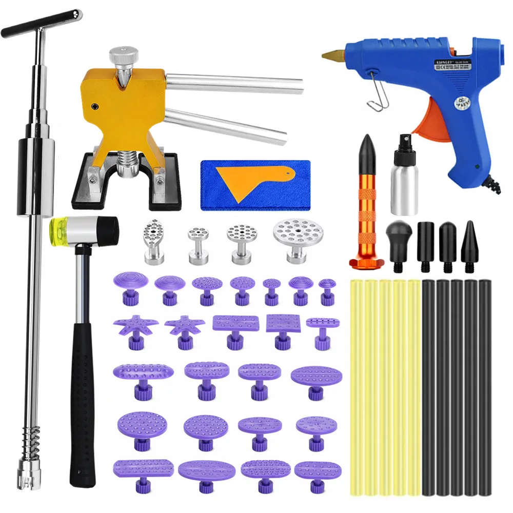 

Auto Paintless Dent Repair Removal Kit Car Dent Remover Puller Tools for Door Ding Small Hail Damage Dent