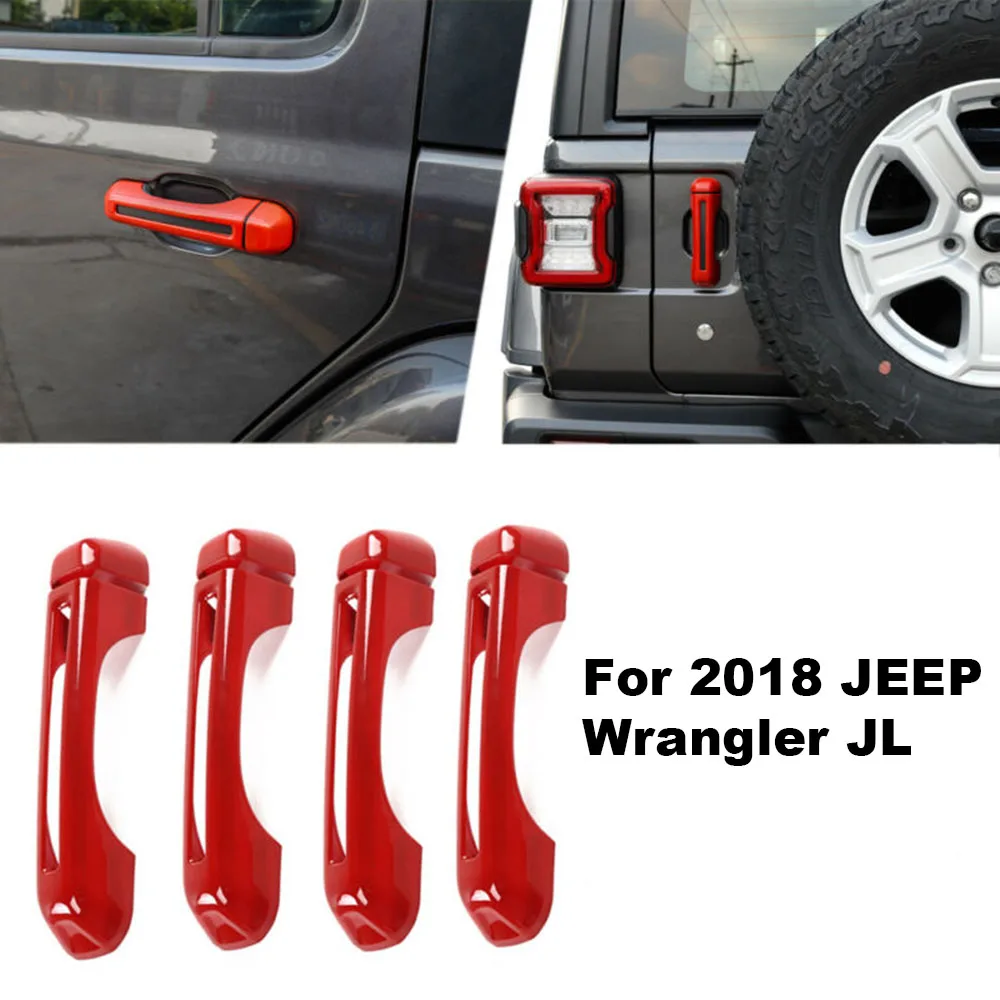 Замена ручки двери автомобиля для Jeep Wrangler JL крышка 4 шт набор