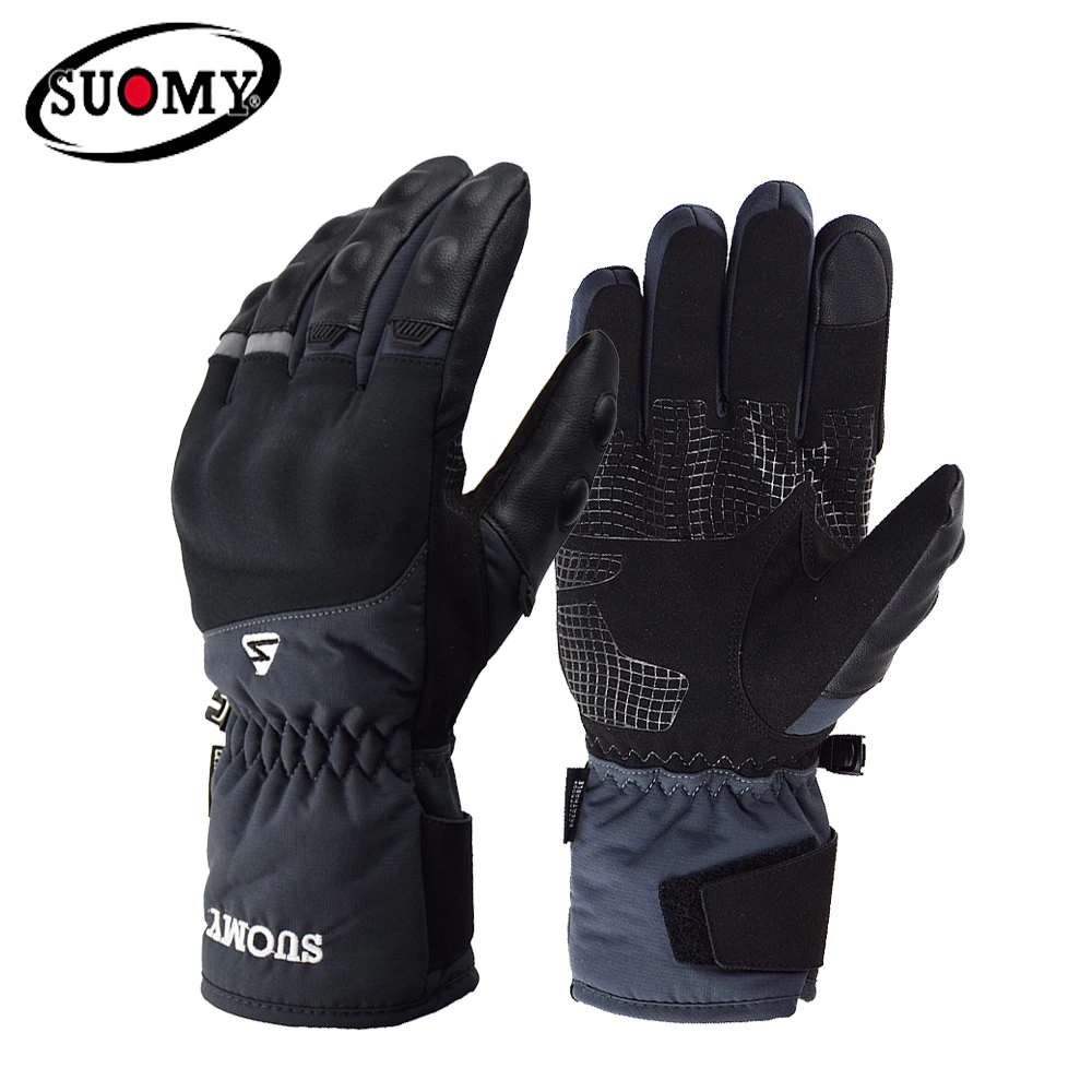 Winter Motorcycle Riding Gloves Touch Screen Waterproof Rubber Knuckle Motorbike 